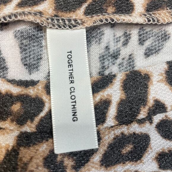 Together Clothing Knot Hem Animal Tie Dye Print Top Tunic PO Shirt SZ L C101842 - Picture 6 of 9